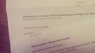 Boxenstopp Mahnung Entschleunigung ohne Finanzamt