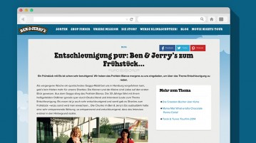 Beitrag im Ben&Jerry’s Blog Frohlein im Ben & Jerrys Blog